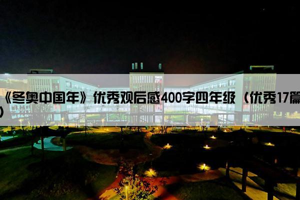 《冬奥中国年》优秀观后感400字四年级（优秀17篇）