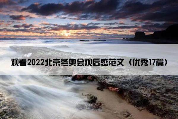 观看2022北京冬奥会观后感范文（优秀17篇）