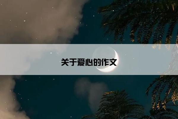 关于爱心的作文