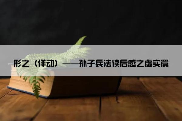 形之（佯动）——孙子兵法读后感之虚实篇