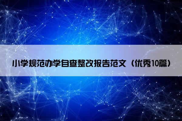 小学规范办学自查整改报告范文（优秀10篇）