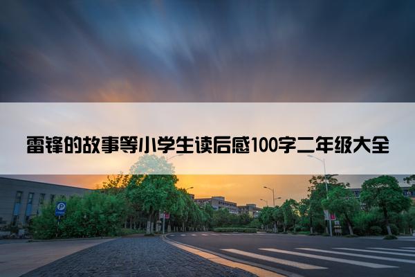 雷锋的故事等小学生读后感100字二年级大全