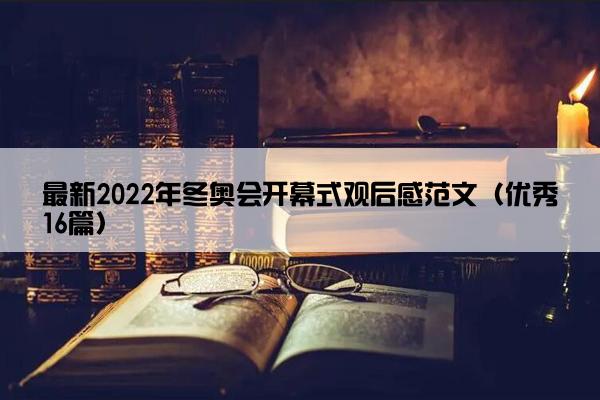 最新2022年冬奥会开幕式观后感范文（优秀16篇）