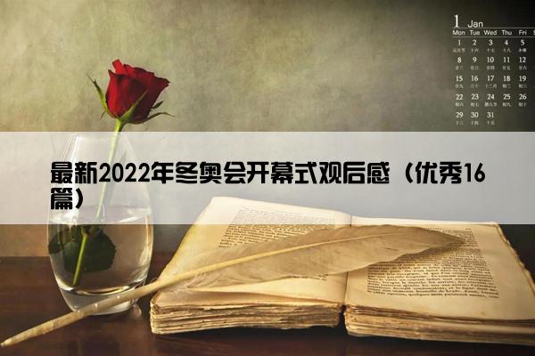 最新2022年冬奥会开幕式观后感（优秀16篇）