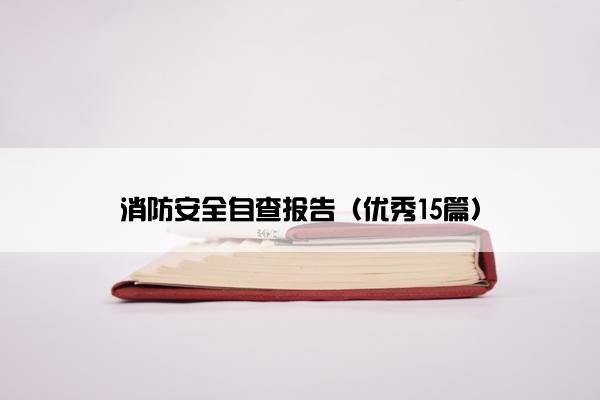 消防安全自查报告（优秀15篇）