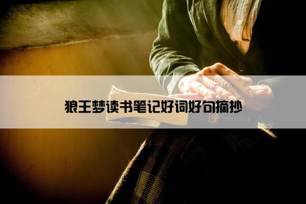 狼王梦读书笔记好词好句摘抄
