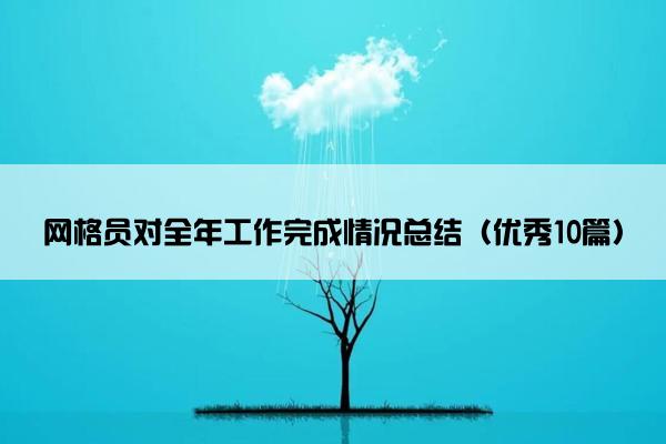 网格员对全年工作完成情况总结（优秀10篇）