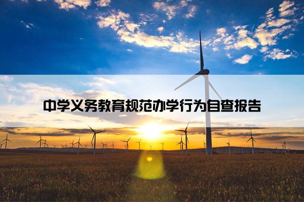 中学义务教育规范办学行为自查报告