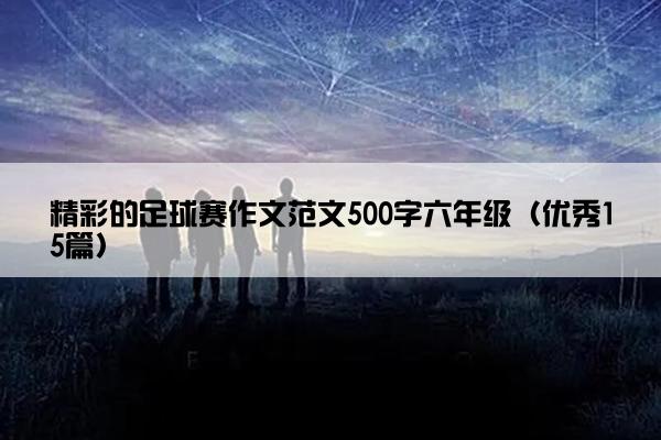 精彩的足球赛作文范文500字六年级（优秀15篇）