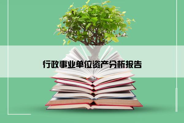 行政事业单位资产分析报告