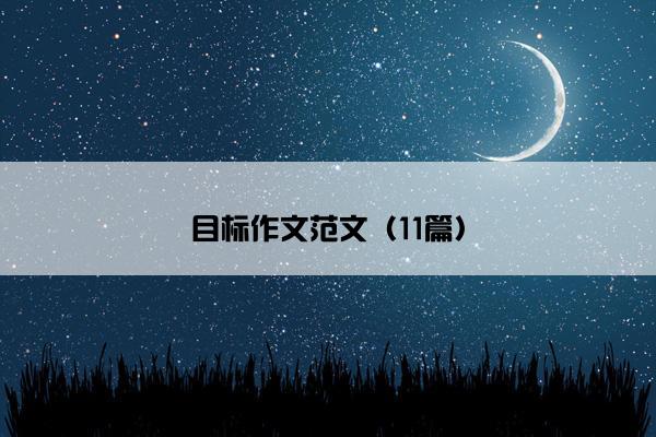 目标作文范文（11篇）