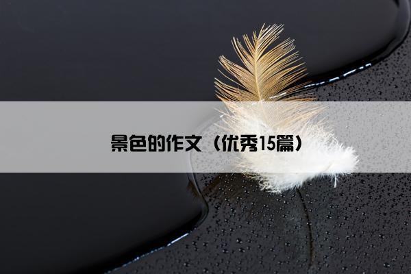 景色的作文（优秀15篇）
