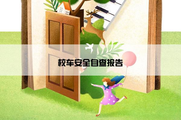 校车安全自查报告
