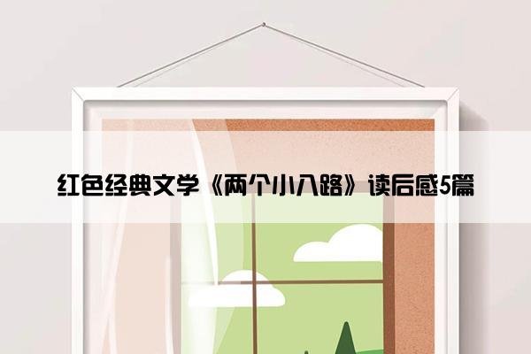 红色经典文学《两个小八路》读后感5篇