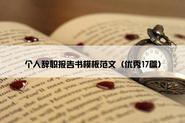 个人辞职报告书模板范文（优秀17篇）