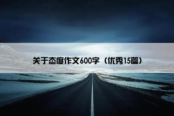 关于态度作文600字（优秀15篇）