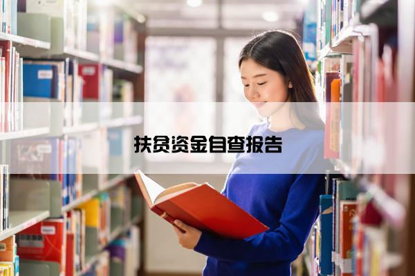 扶贫资金自查报告