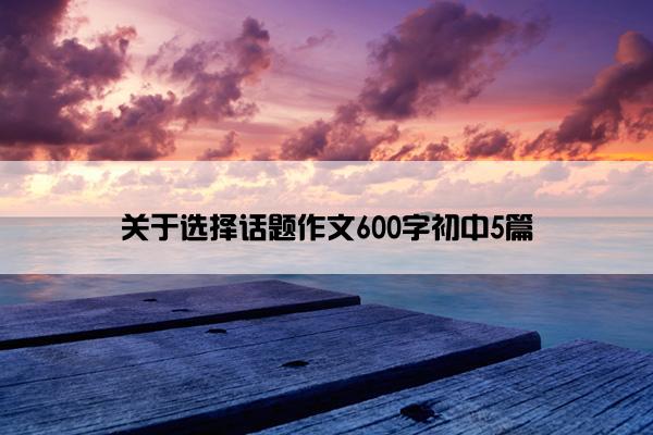 关于选择话题作文600字初中5篇