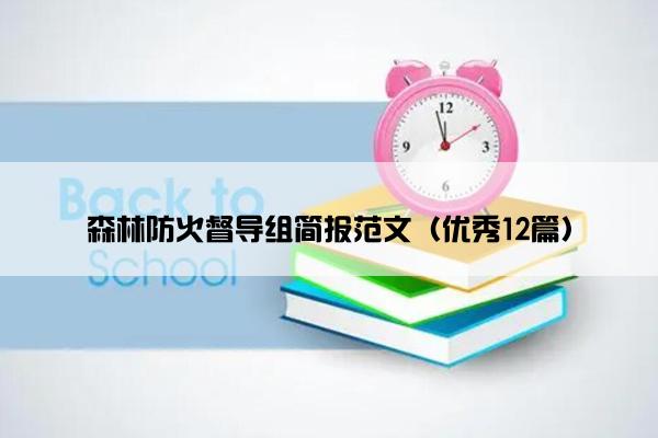 森林防火督导组简报范文（优秀12篇）