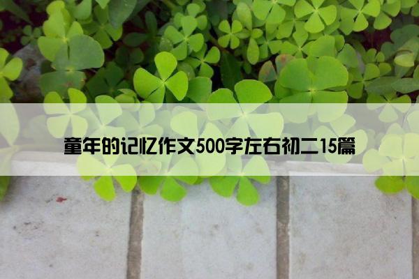 童年的记忆作文500字左右初二15篇