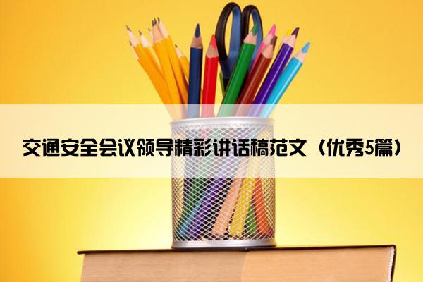 交通安全会议领导精彩讲话稿范文（优秀5篇）