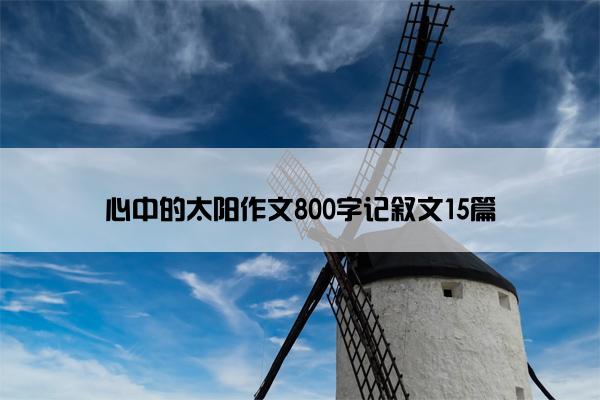 心中的太阳作文800字记叙文15篇
