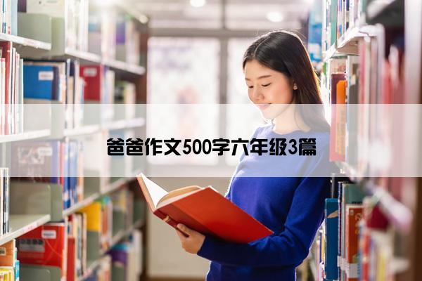 爸爸作文500字六年级3篇