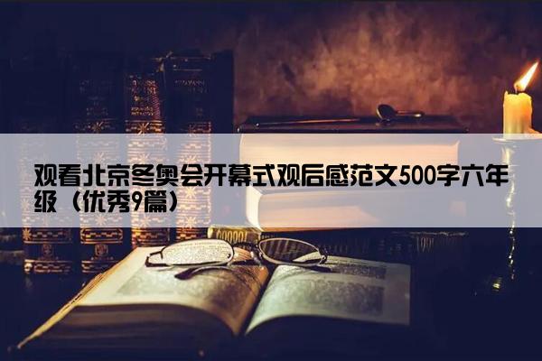 观看北京冬奥会开幕式观后感范文500字六年级（优秀9篇）