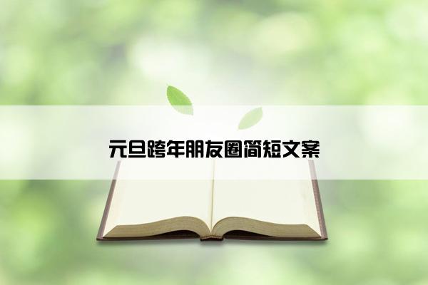 元旦跨年朋友圈简短文案