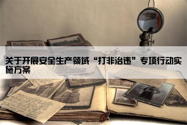 关于开展安全生产领域“打非治违”专项行动实施方案