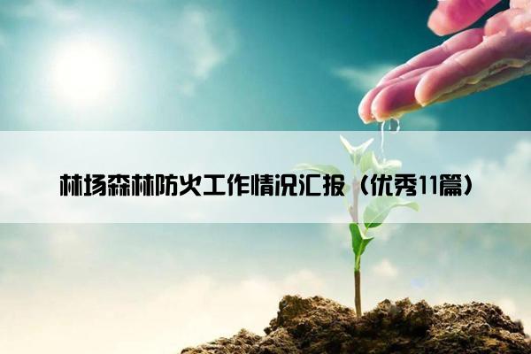 林场森林防火工作情况汇报（优秀11篇）