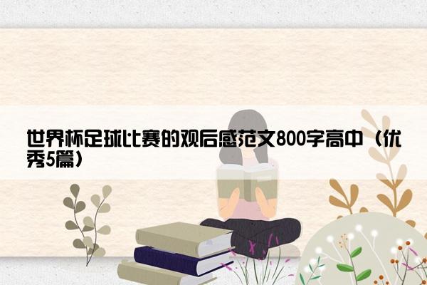 世界杯足球比赛的观后感范文800字高中（优秀5篇）