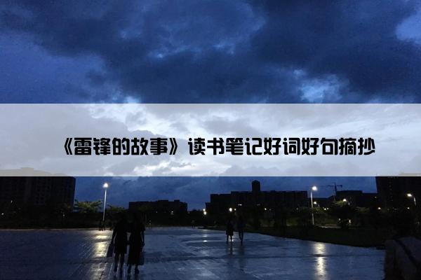 《雷锋的故事》读书笔记好词好句摘抄