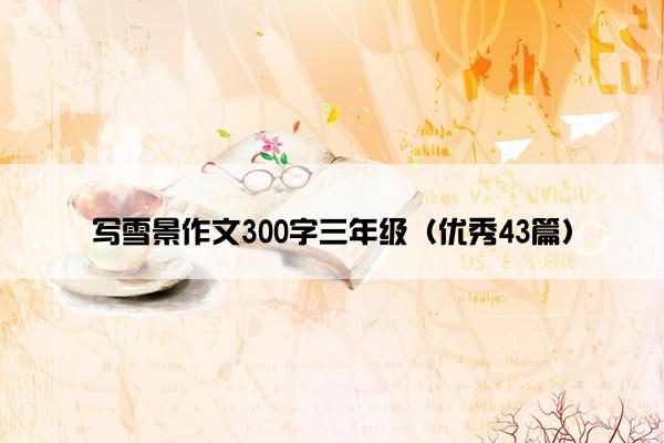写雪景作文300字三年级（优秀43篇）