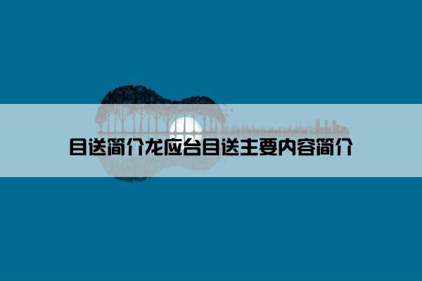 目送简介龙应台目送主要内容简介