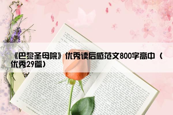 《巴黎圣母院》优秀读后感范文800字高中（优秀29篇）