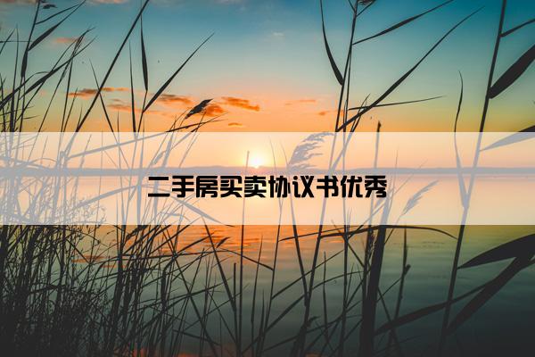 二手房买卖协议书优秀