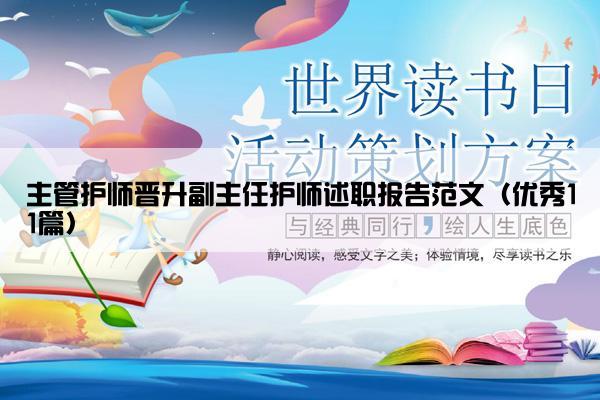 主管护师晋升副主任护师述职报告范文（优秀11篇）