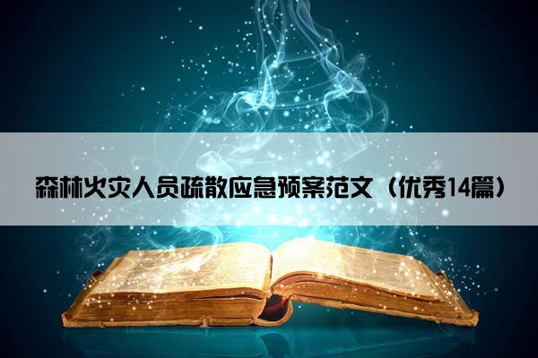 森林火灾人员疏散应急预案范文（优秀14篇）