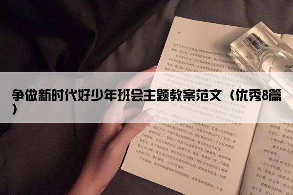 争做新时代好少年班会主题教案范文（优秀8篇）