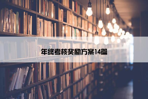 年终考核奖励方案14篇