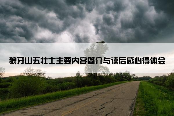 狼牙山五壮士主要内容简介与读后感心得体会