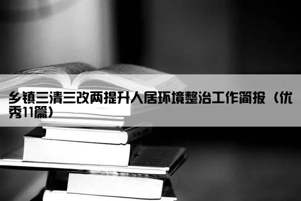 乡镇三清三改两提升人居环境整治工作简报（优秀11篇）