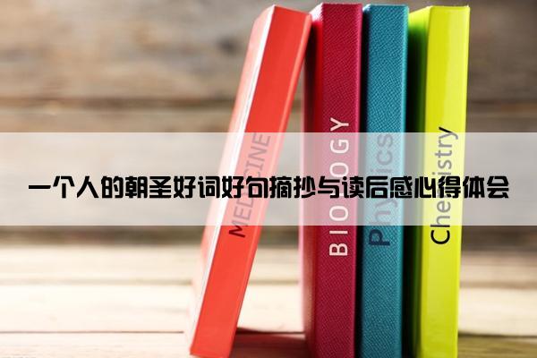 一个人的朝圣好词好句摘抄与读后感心得体会