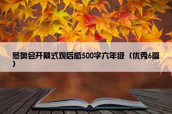冬奥会开幕式观后感500字六年级（优秀6篇）