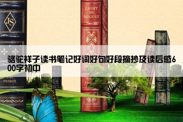 骆驼祥子读书笔记好词好句好段摘抄及读后感600字初中