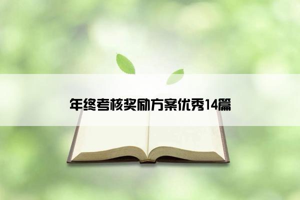 年终考核奖励方案优秀14篇