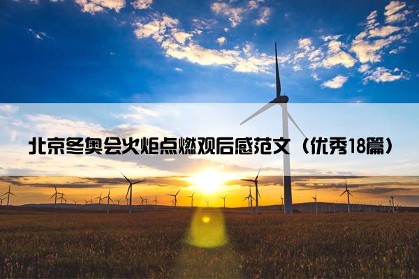 北京冬奥会火炬点燃观后感范文（优秀18篇）