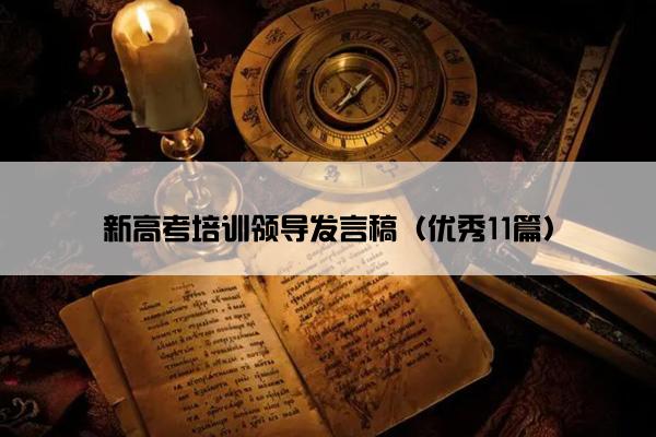 新高考培训领导发言稿（优秀11篇）