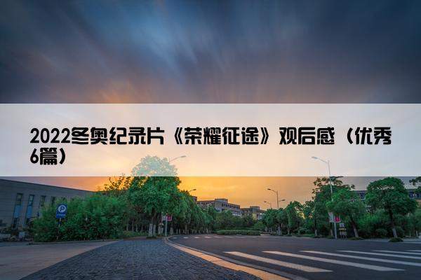 2022冬奥纪录片《荣耀征途》观后感（优秀6篇）